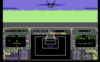 Accolade In Action (Commodore 64) screenshot: Blue Angels: Formation Flight Simulation