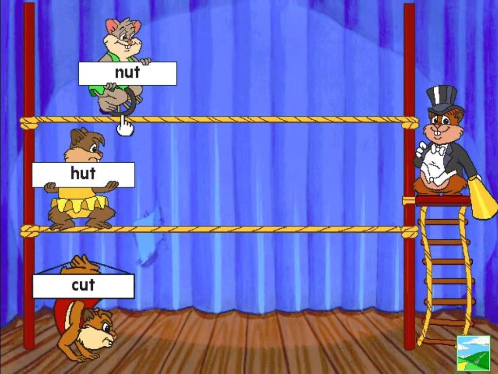 Reader Rabbit: Learn to Read with Phonics (Windows) screenshot: In this mini-game, you must pick the correct word.