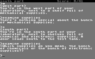 Seastalker (Commodore 64) screenshot: Picky... Picky...
