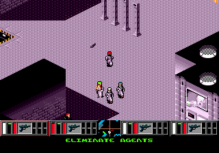 Syndicate (Genesis) screenshot: Training level