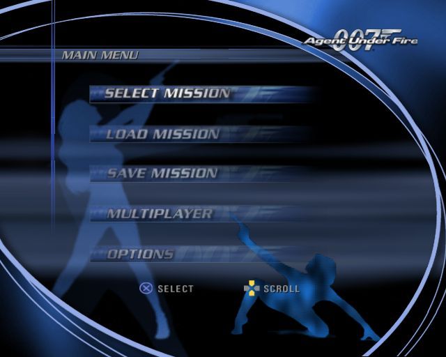 007: Agent Under Fire (PlayStation 2) screenshot: The main menu