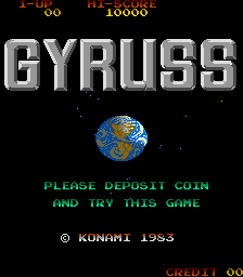 Gyruss (Arcade) screenshot: Title screen