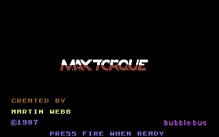 Max Torque (Commodore 64) screenshot: Title Screen.