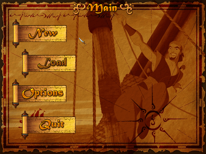 Sinbad: Legend of the Seven Seas (Windows) screenshot: The Main Menu.