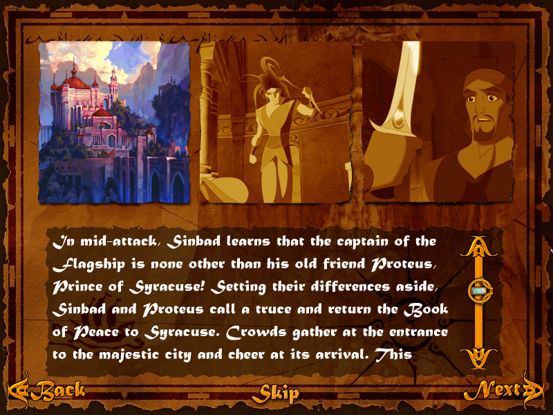 Sinbad: Legend of the Seven Seas (Windows) screenshot: The next bit of story.