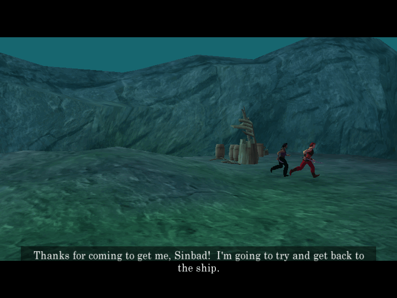 Sinbad: Legend of the Seven Seas (Windows) screenshot: c'mon, let's get out of here!