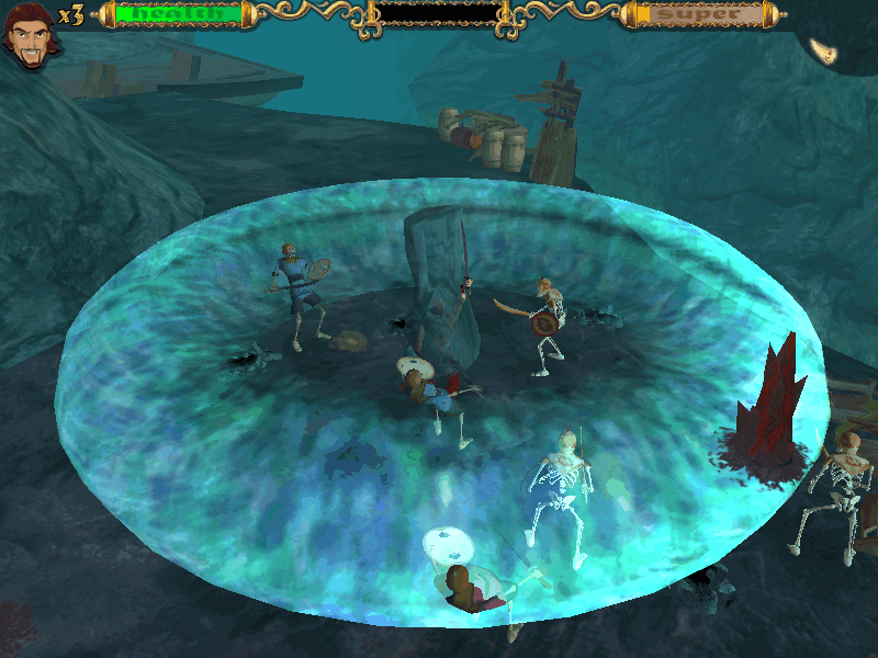 Sinbad: Legend of the Seven Seas (Windows) screenshot: The second super move: Earthquake