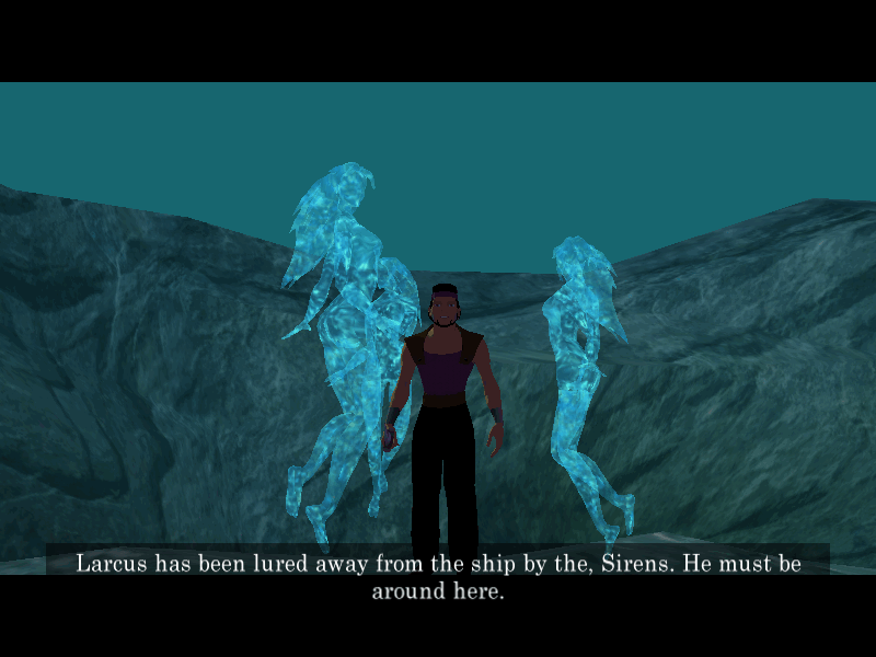 Sinbad: Legend of the Seven Seas (Windows) screenshot: I told him to cover his ears but he just wouldn't listen to me.