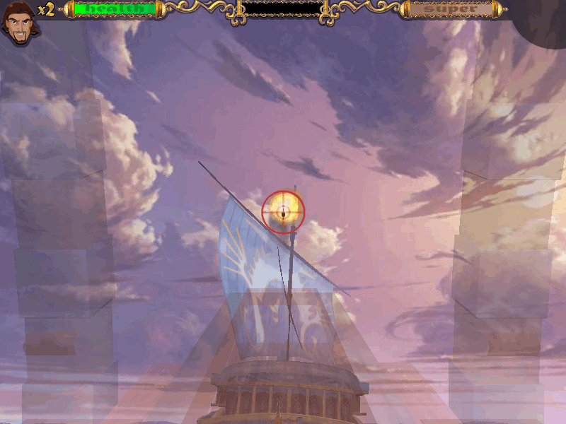 Sinbad: Legend of the Seven Seas (Windows) screenshot: In this case, you shouldn't let the grenades hit your ship.