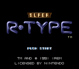 Super R-Type (SNES) screenshot: Title screen.
