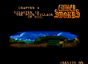 Crossed Swords (Neo Geo) screenshot: Chapter 1 Opening Screen