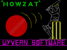 Howzat! (ZX Spectrum) screenshot: Loading screen