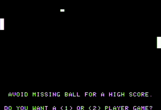 <small>Golden Oldies: Volume 1 - Computer Software Classics (Apple II) screenshot:</small><br> Pong in Action