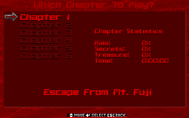 Project: X Insurrection (Windows) screenshot: Chapter selection