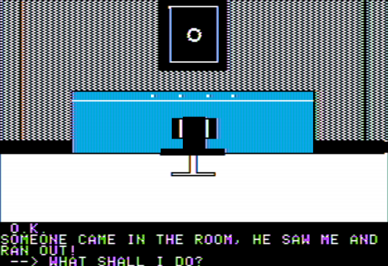 Scott Adams' Graphic Adventure #3: Secret Mission (Apple II) screenshot: A Control Panel