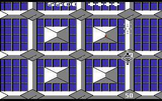 Flak: The Ultimate Flight Experience (Commodore 64) screenshot: A grid to bomb.