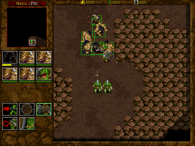 WarCraft II: Beyond the Dark Portal (DOS) screenshot: Black&White