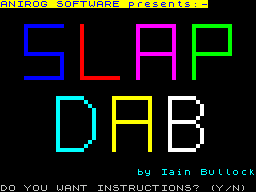 Slap Dab (ZX Spectrum) screenshot: Title screen