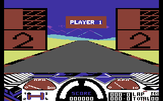 Turbo 64 (Commodore 64) screenshot: Let's Go.