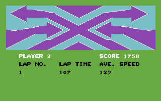 Turbo 64 (Commodore 64) screenshot: Player Two's score.