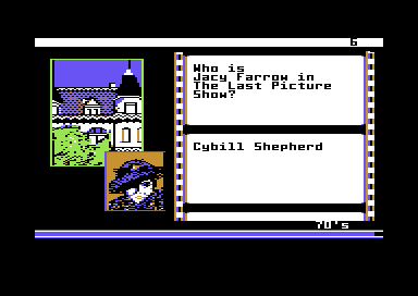 Ticket to Hollywood (Commodore 64) screenshot: Cybill Shepherd