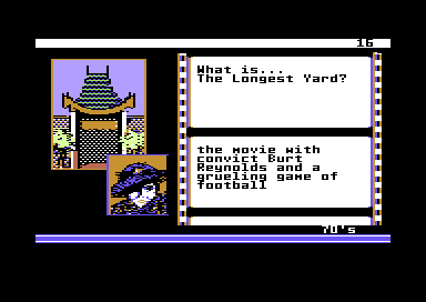 Ticket to Hollywood (Commodore 64) screenshot: The Original with Burt Reynolds