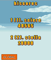 Dragon Skies (J2ME) screenshot: High scores screen