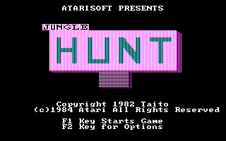Jungle Hunt (PC Booter) screenshot: Title screen