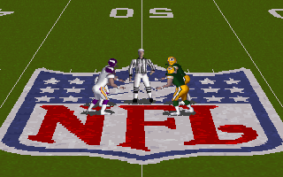Ultimate NFL Coaches Club Football (DOS) screenshot: coin toss