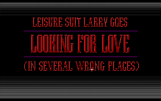 Leisure Suit Larry Goes Looking for Love (In Several Wrong Places) (Amiga) screenshot: Title screen