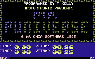 Mr. Puniverse (Commodore 16, Plus/4) screenshot: Title Screen.