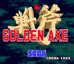 Golden Axe (Genesis) screenshot: title screen