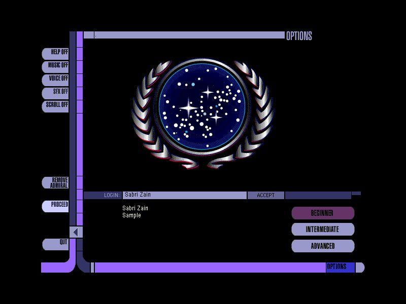 Star Trek: Starship Creator Warp II (Windows) screenshot: Main menu