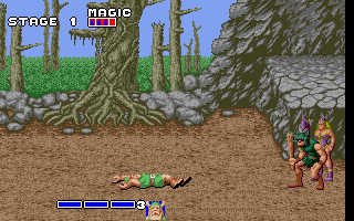 Golden Axe (DOS) screenshot: In game shot