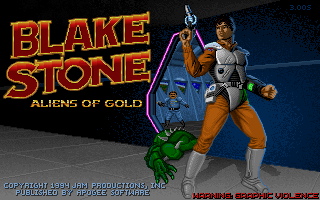 Blake Stone: Aliens of Gold (DOS) screenshot: Title Screen