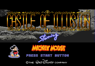 Castle of Illusion starring Mickey Mouse (Genesis) screenshot: Title screen