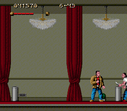 Last Action Hero (Genesis) screenshot: Thugs are armed with knives, baseball bats or guns.