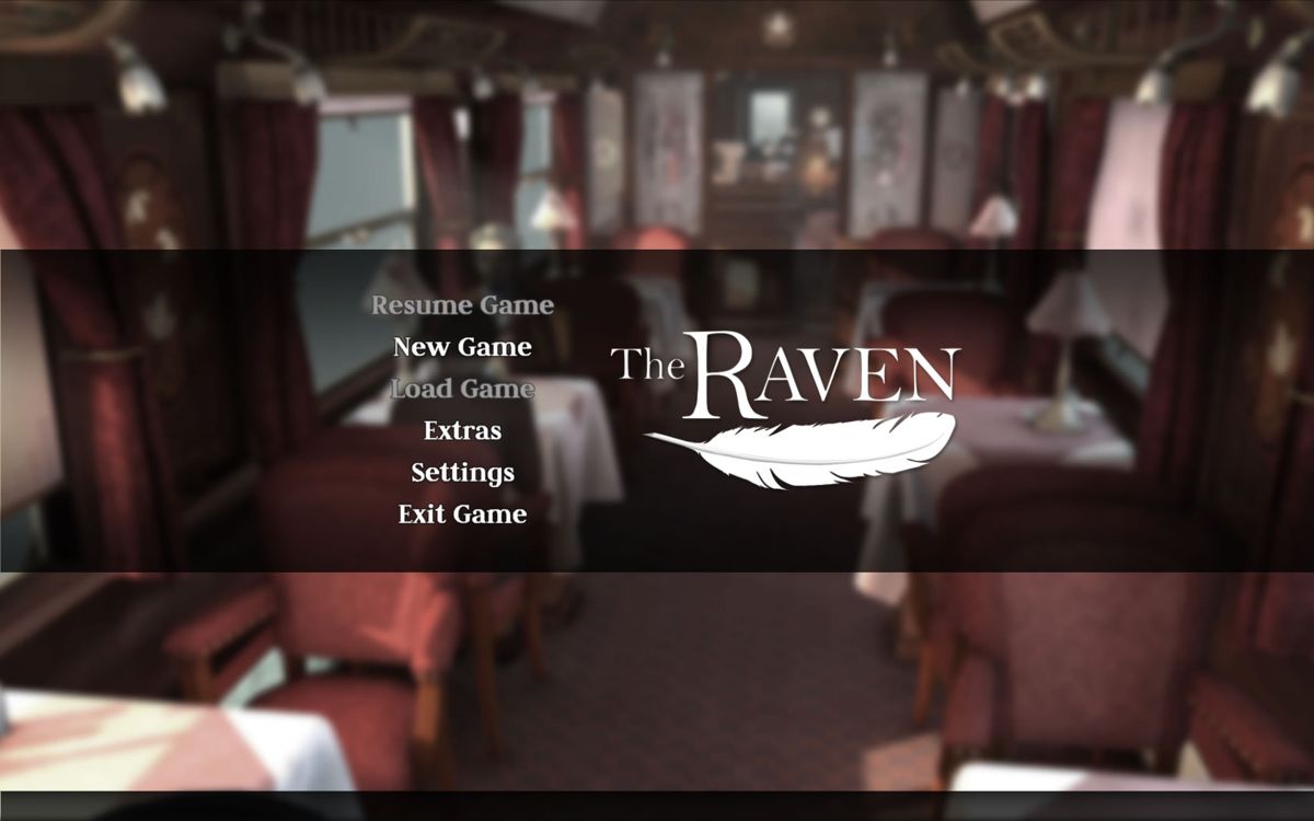 The Raven: Legacy of a Master Thief (Windows) screenshot: Main menu