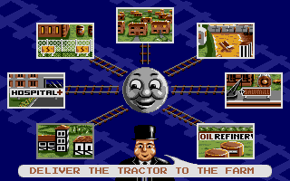 Thomas the Tank Engine & Friends (Atari ST) screenshot: The mission (level) can be freely chosen