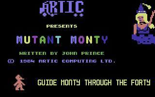 Mutant Monty (Commodore 64) screenshot: Title Screen.