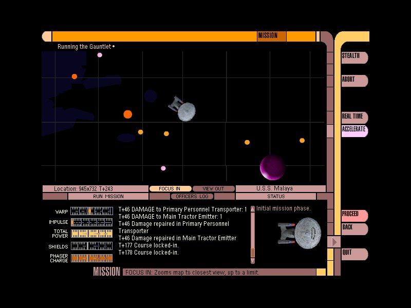 Star Trek: Starship Creator Warp II (Windows) screenshot: Approaching target system