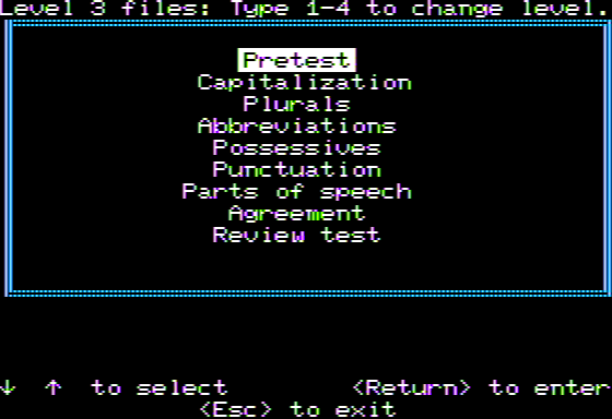 Screenshot of Grammar Gremlins (Apple II, 1986) - MobyGames