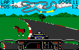 Checkered Flag (Lynx) screenshot: Horses by the side of F1 tracks... brilliant idea!