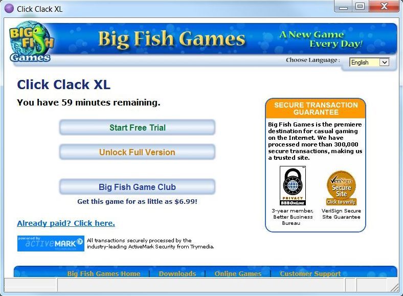 Click Clack XL (Windows) screenshot: Big Fish Games have a time limited demo available for download. It also appeared on the cover mount of Computer Shopper (UK) November 2006 - Issue 225