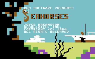 Sea Horse Hide'n Seek (Commodore 64) screenshot: Title Screen