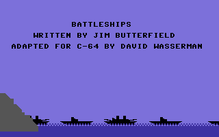 Battleships (Commodore 64) screenshot: Title Screen