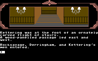 Murder off Miami (Commodore 64) screenshot: Searching for clues.