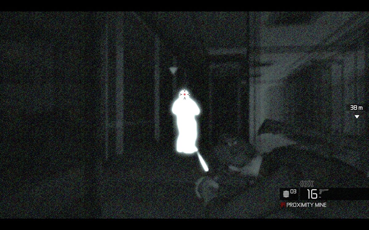 Tom Clancy's Splinter Cell: Conviction (Windows) screenshot: Late in the game, the player finally gets the trademark night vision goggles.