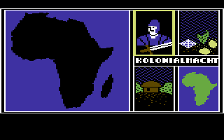 Kolonialmacht (Commodore 64) screenshot: Main Menu.