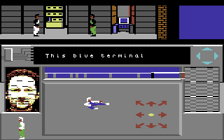 Nexus (Commodore 64) screenshot: The Blue terminal.